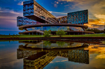 Sunset in Skolkovo business park