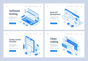 Poster - Web banners for programming and coding industry