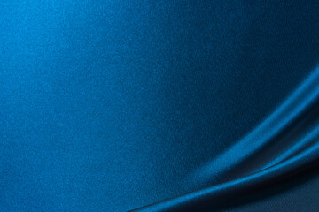 Luxury smooth elegant blue silk fabric texture as background Abstract background