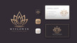 lotus flower logo and business card design