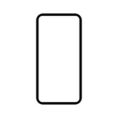 Wall Mural - mobile phone mockup vector illustration. cellphone, smartphone isolated on white background. simple 