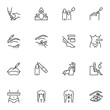 © alekseyvanin - Beauty salon service line icons set, outline vector symbol collection, linear style pictogram pack. Signs, logo illustration. Set includes icons as skin care, fingernail manicure, spa, hair depilation