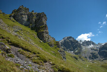 Bergpanorama Während Der 5 Seen Wanderung Auf Dem Pizol In Der Schweiz 7.8.2020