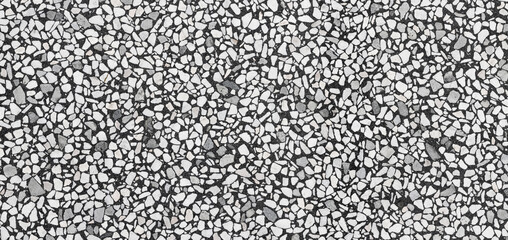 Wall Mural - small stones in concrete slab, smooth flooring banner background