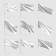 © writerfantast - White clean horizontal waving template flag.