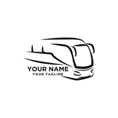 travel bus logo icon vector design illustration template