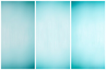 Wall Mural - Set of abstract vertical banners in turquoise color.
