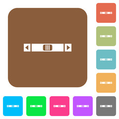 Sticker - Horizontal scroll bar rounded square flat icons