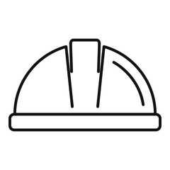 Poster - Tiler helmet icon. Outline tiler helmet vector icon for web design isolated on white background