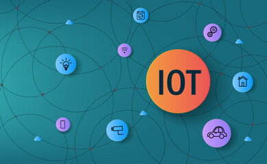 Fototapete - IOT concept