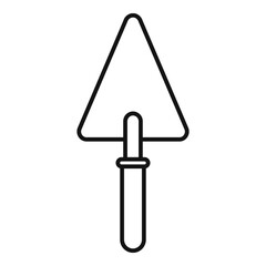 Poster - tiler metal trowel icon. outline tiler metal trowel vector icon for web design isolated on white bac