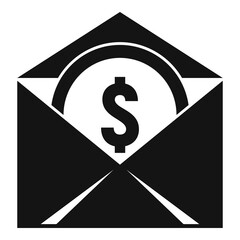 Poster - Crowdfunding mail icon. Simple illustration of crowdfunding mail vector icon for web design isolated on white background