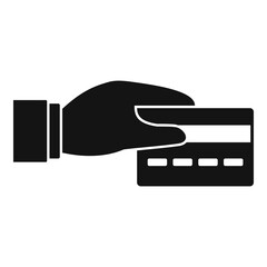 Poster - Crowdfunding credit card icon. Simple illustration of crowdfunding credit card vector icon for web design isolated on white background