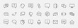 © Set Line Vector Icon - Set of Speech Bubble chat vector lines of icons. Editable Stroke. 32x32 pixels.
