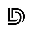 d l dl ld logo design vector symbol graphic idea creative
