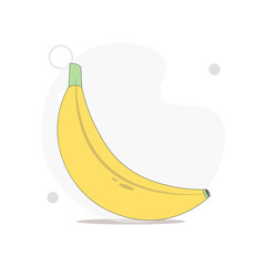 Wall Mural - banana vector flat illustration on white