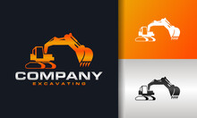 Excavator Construction Logo