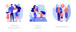Child custody abstract concept vector illustration set. Parental responsibility, single parent, guardianship, social roles, child care, foster parenting, legal guardian authority abstract metaphor.