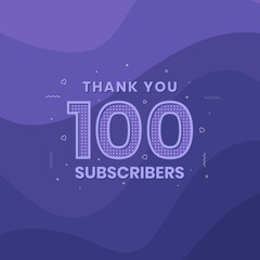 Wall Mural - Thank you 100 subscribers 100 subscribers celebration.