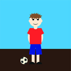 boy with a soccer ball