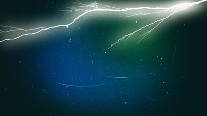 Wall Mural - Black Blue and Green Lightning Background