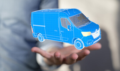 logistics and delivery concept digital 3d.