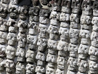 aztec skull wall