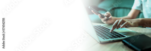 Fotomural Online shopping, payment at the store, credit card, concept