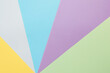 © valeriyakozoriz - Abstract pastel colors paper flat lay. Minimalist background with copy space.