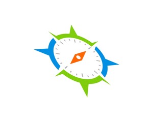 Wall Mural - abstract and colorful compass
