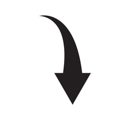 Aufkleber - down arrow icon on white background. black arrow sign. arrow symbol. web arrow down icon. flat style.