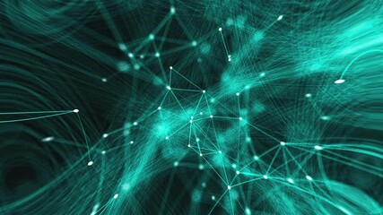 Poster - Abstract connection dots. Technology background. Network concept. 3d rendering
