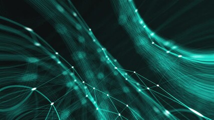 Poster - Abstract connection dots. Technology background. Network concept. 3d rendering