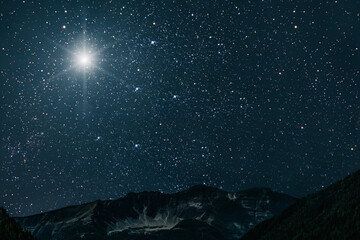 the star indicates the christmas of jesus christ.