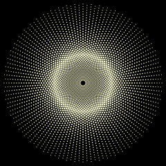 Aufkleber - abstract sun concept background. halftone effect with squares.
