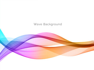 Wall Mural - Colorful smoke wave design modern background