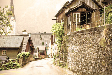 Canvas Print - Evangelical Church in Hallstatt