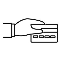 Poster - crowdfunding credit card icon. outline crowdfunding credit card vector icon for web design isolated 
