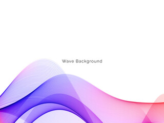 Wall Mural - Colorful wave design modern background