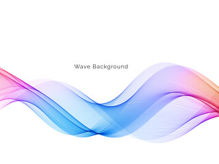 Wall Mural - Colorful wave design modern background