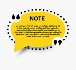 Fototapete - Yellow quote on note speech bubble for busines with