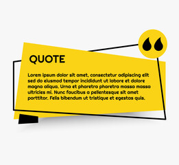 Fototapete - Quote vector template design with quotation marks, speech bubble for dialog or comment.