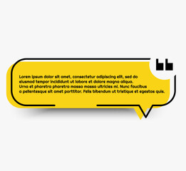 Fototapete - Quote yellow banner for business vector template.