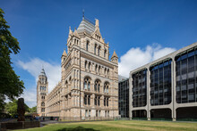 Exterior View Of The Natural History Museum In South Kensington, London UK