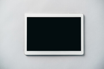 Digital tablet isolated on gray background stock photo