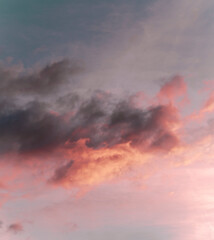 cloud in sky at sunset color pink and blue beautiful and incredible colors romantic and magical back