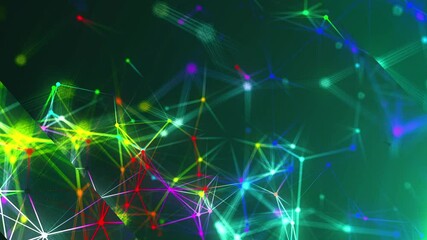 Poster - Abstract connection dots. Technology background. Network concept. 3d rendering