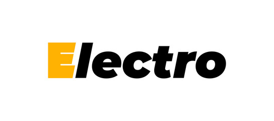 Wall Mural - Energy company logo. High voltage tower on a sun background