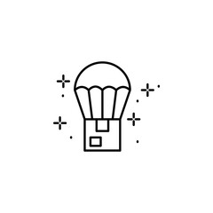 Poster - Airdrop box icon. Simple line, outline illustration of battle royale games icons for ui and ux, website or mobile application