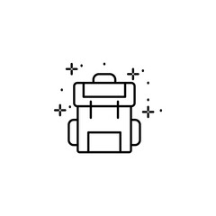 Fototapete - Backpack bag icon. Simple line, outline illustration of battle royale games icons for ui and ux, website or mobile application